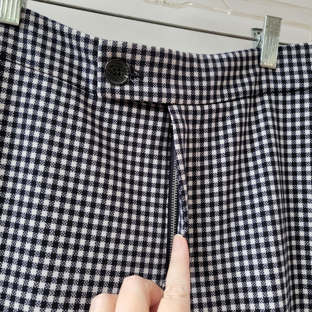Avec Les Filles Black and White Checkered Flare Pants Size 6 High Waist Neutral - Picture 7 of 14